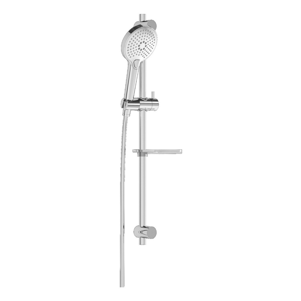 VitrA Bliss Chrome Slide Rail Kit with Three Function Handset