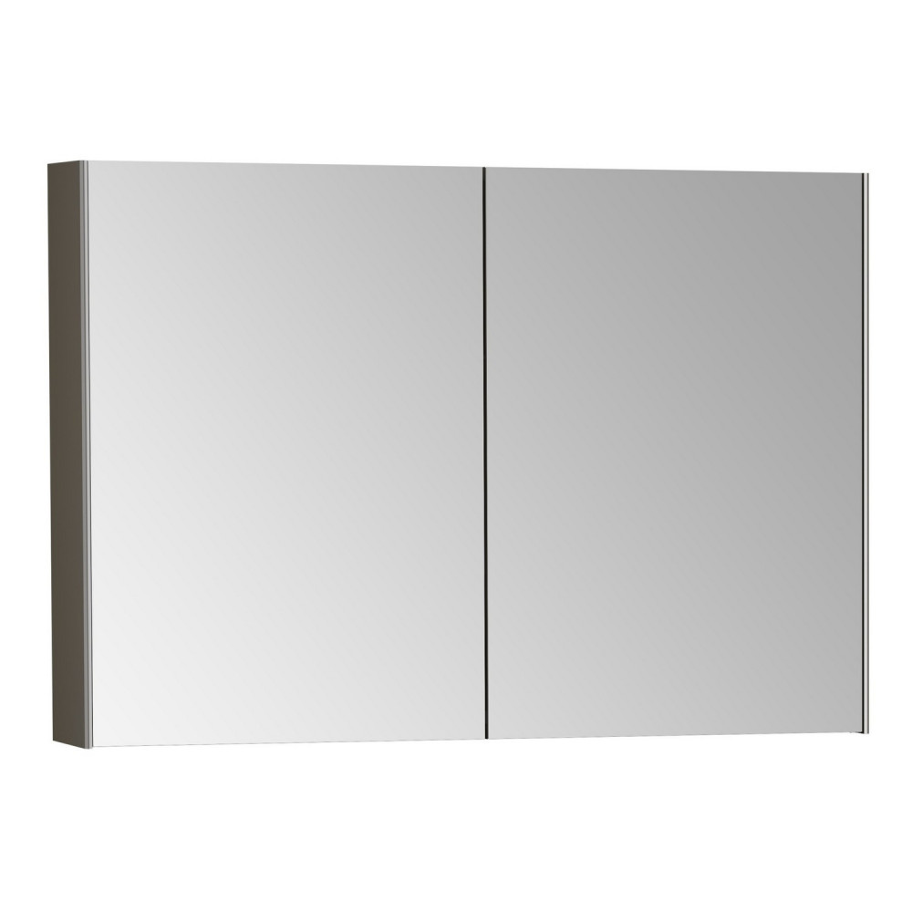VitrA Double Door 1000 x 700mm Brushed Chrome Bathroom Mirror Cabinet