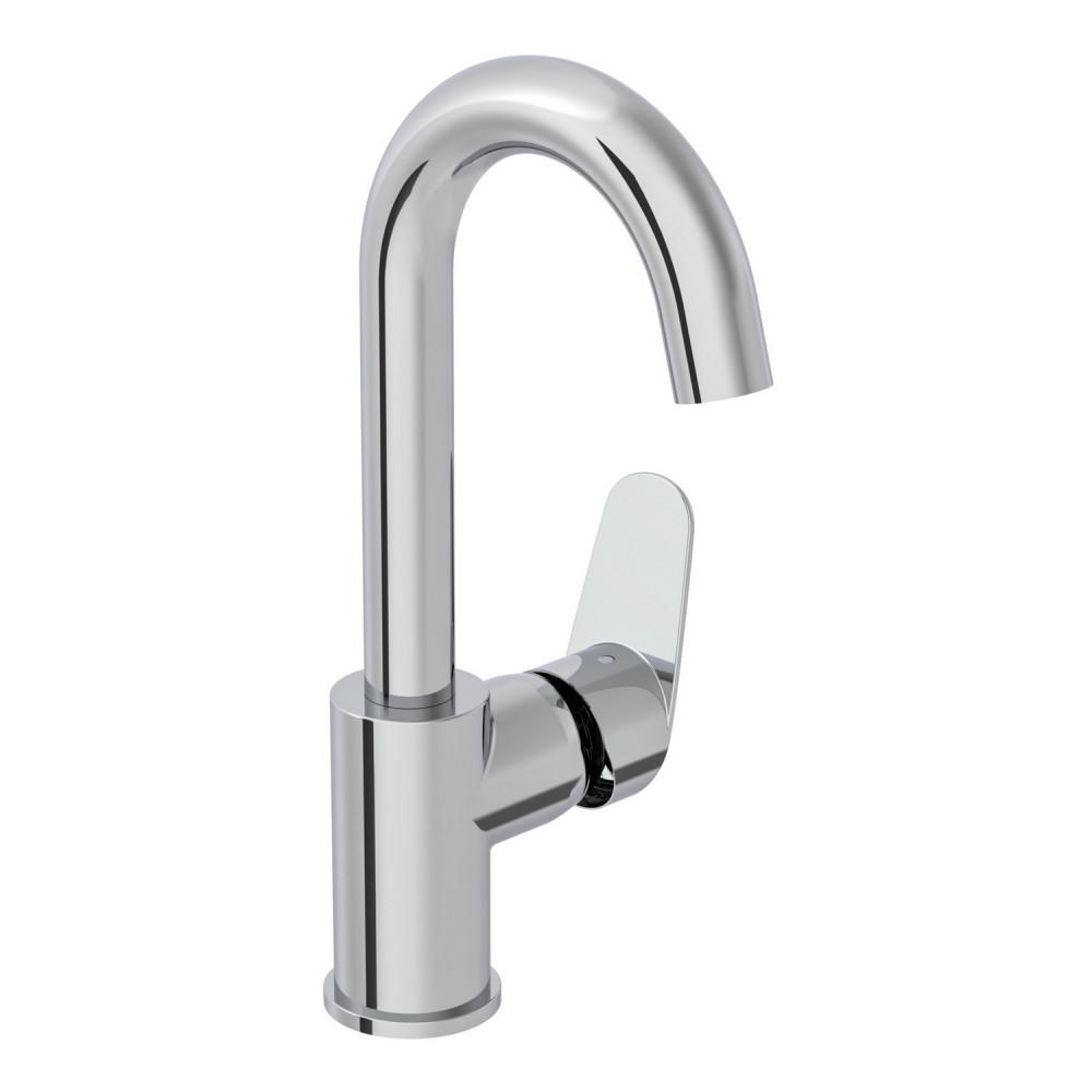 VitrA Flow Round Chrome Swivel Spout Basin Mixer