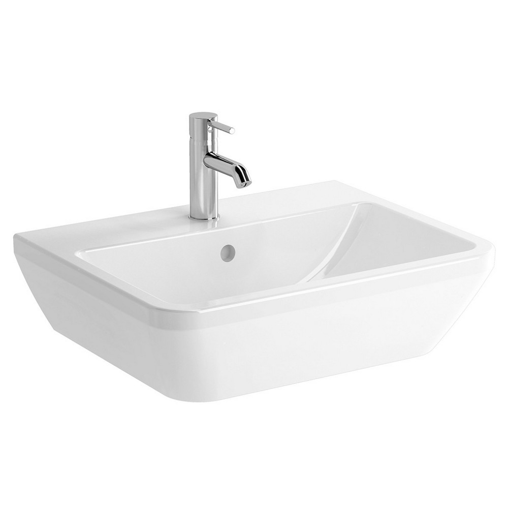VitrA Integra 600mm 1TH Square Wall Hung Basin