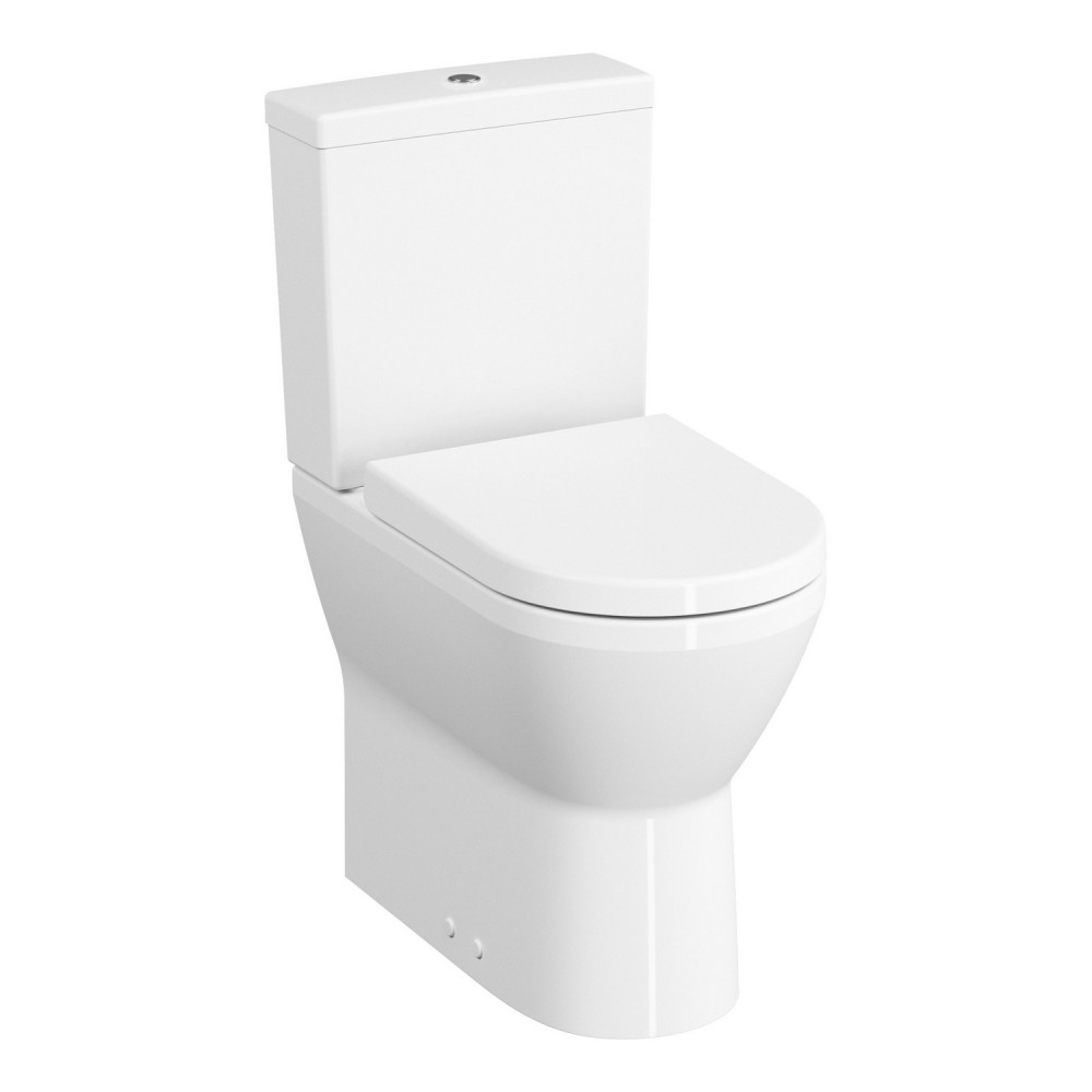 VitrA Integra Round Close Coupled Comfort Height Back to Wall Rimless WC Pan and Seat