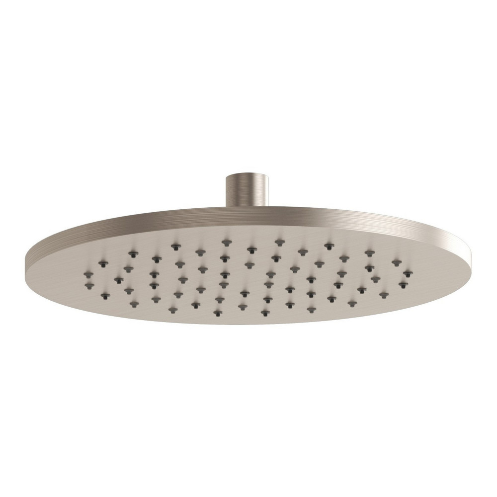 VitrA Origin Brushed Nickel Round 250mm Fixed Shower Head