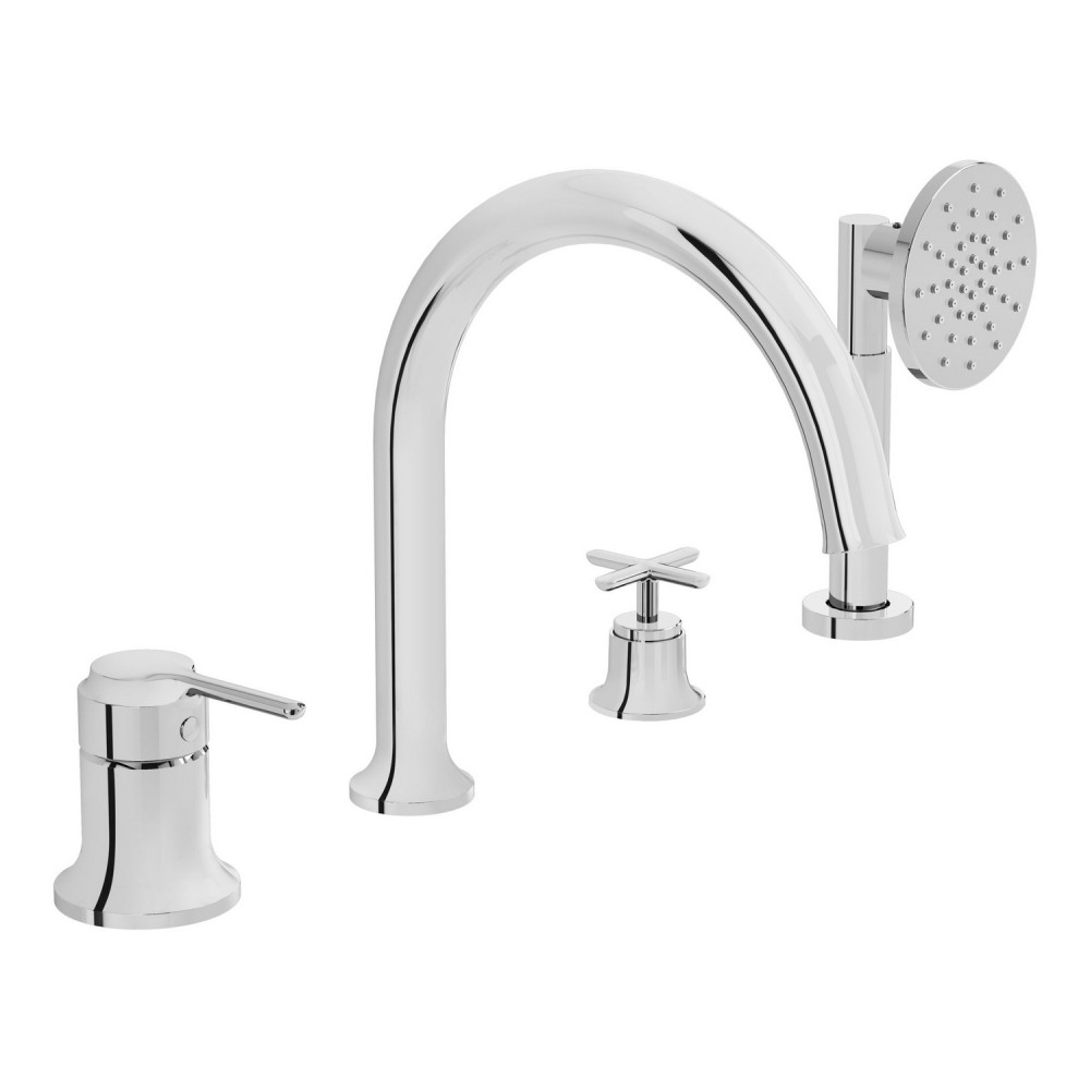 VitrA Origin Classic 4TH Bath Shower Mixer in Chrome