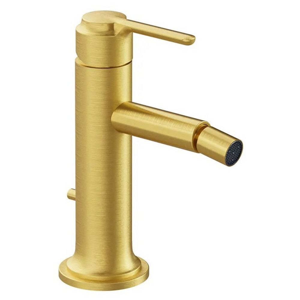 VitrA Origin Classic Bidet Mixer with Waste in Brushed Gold