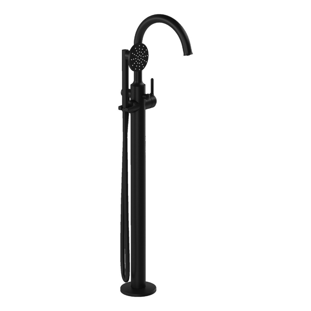 VitrA Origin Classic Freestanding Bath Shower Mixer in Matt Black
