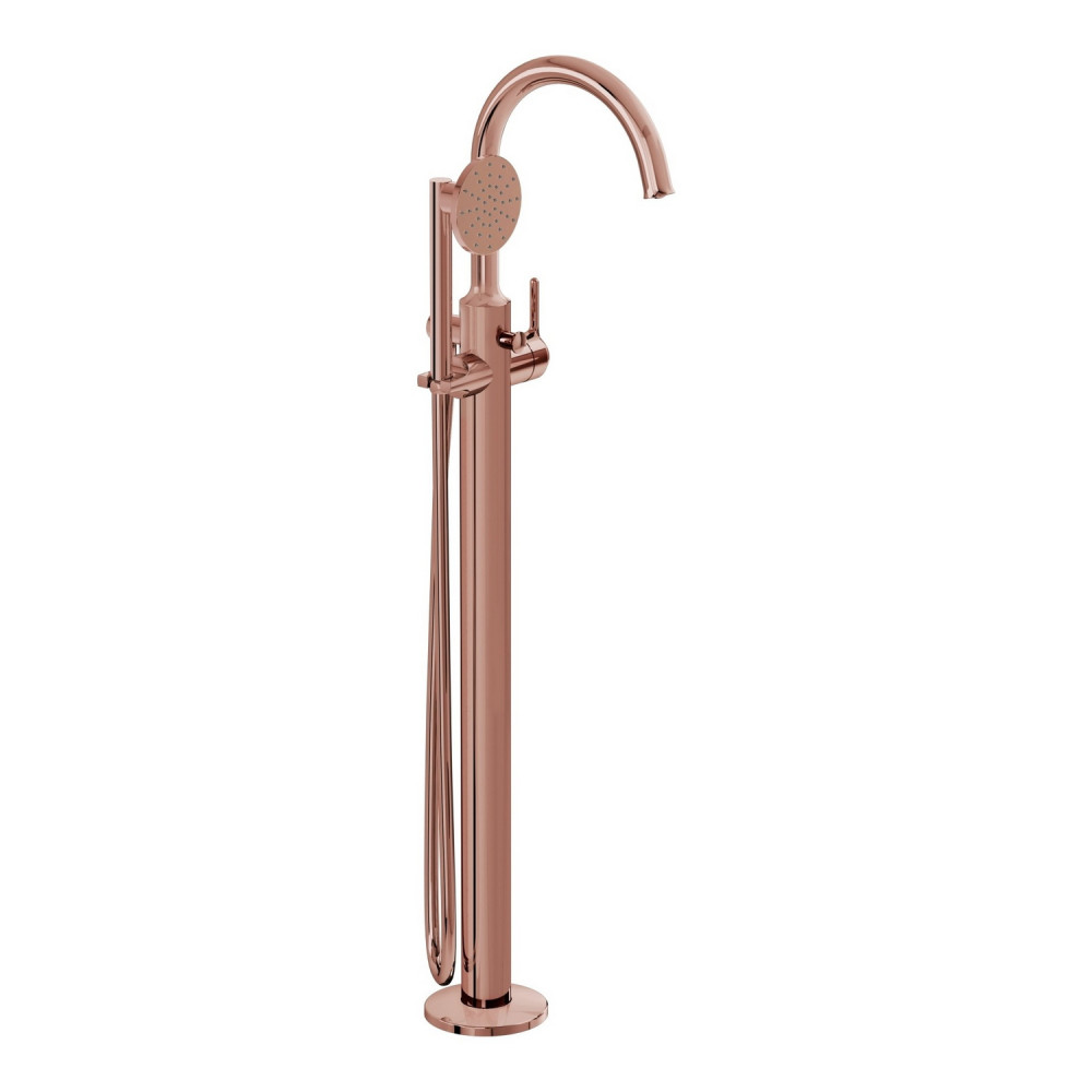 VitrA Origin Classic Freestanding Bath Shower Mixer in Soft Copper