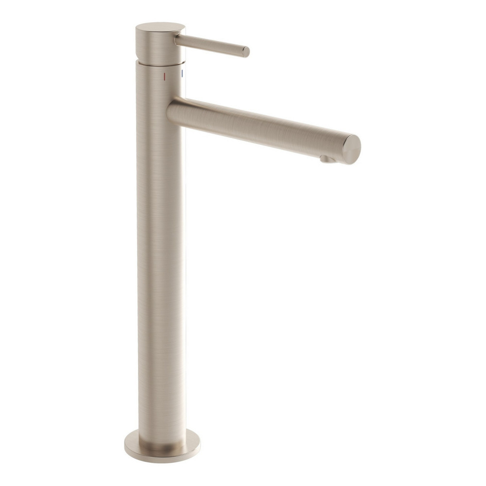 VitrA Origin Extended Height Tall Basin Mixer in Brushed Nickel