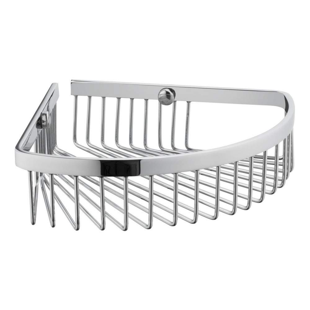 VitrA Root Chrome Single Tier Corner Shower Basket