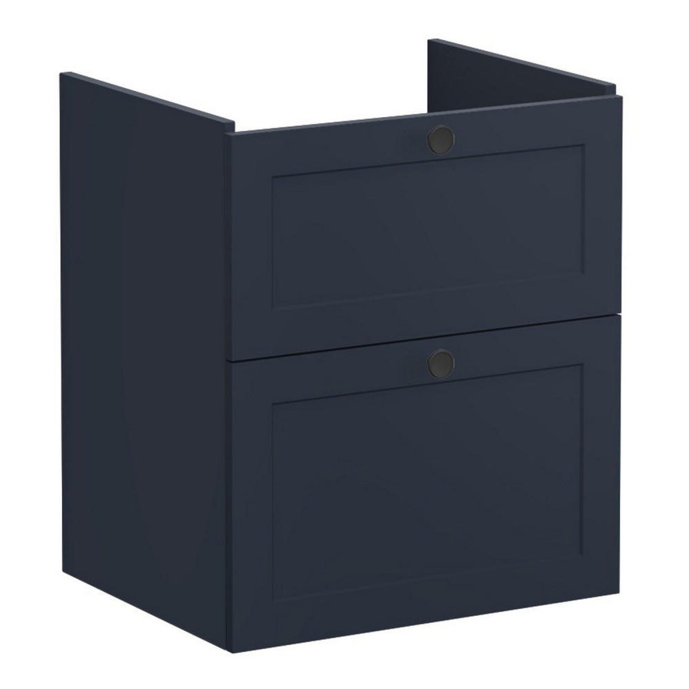 VitrA Root Classic 600mm Matt Dark Blue Wall Hung Vanity Unit and Basin