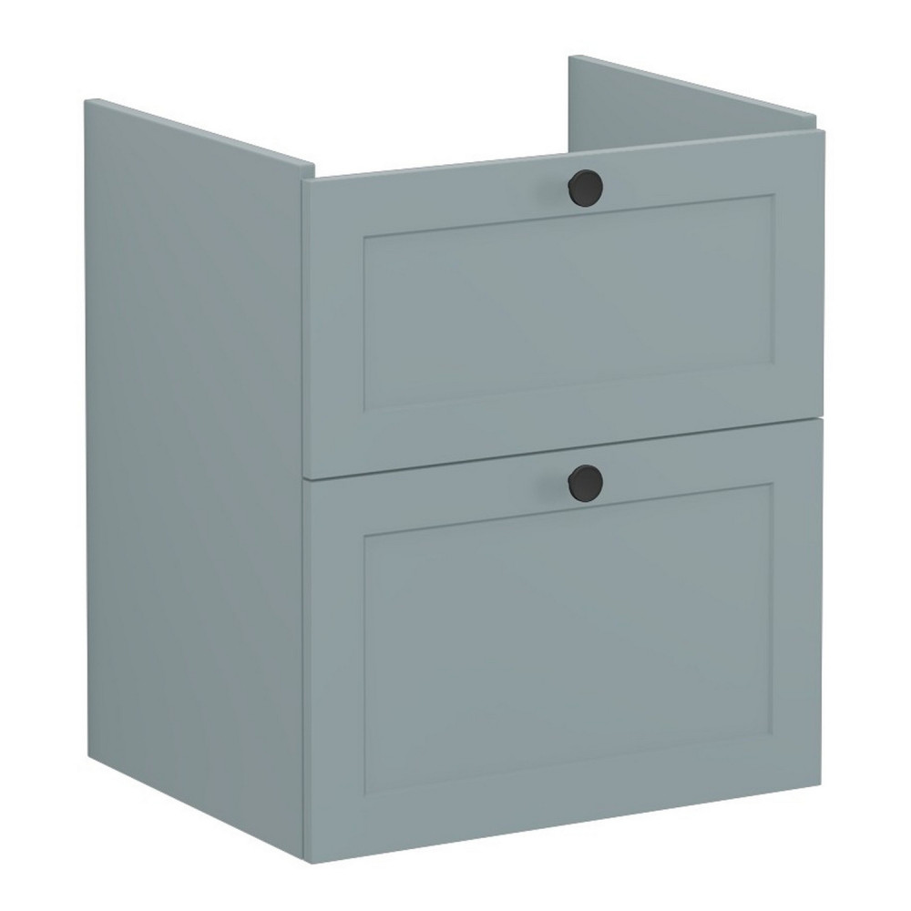 VitrA Root Classic 600mm Matt Fjord Green Wall Hung Vanity Unit and Basin