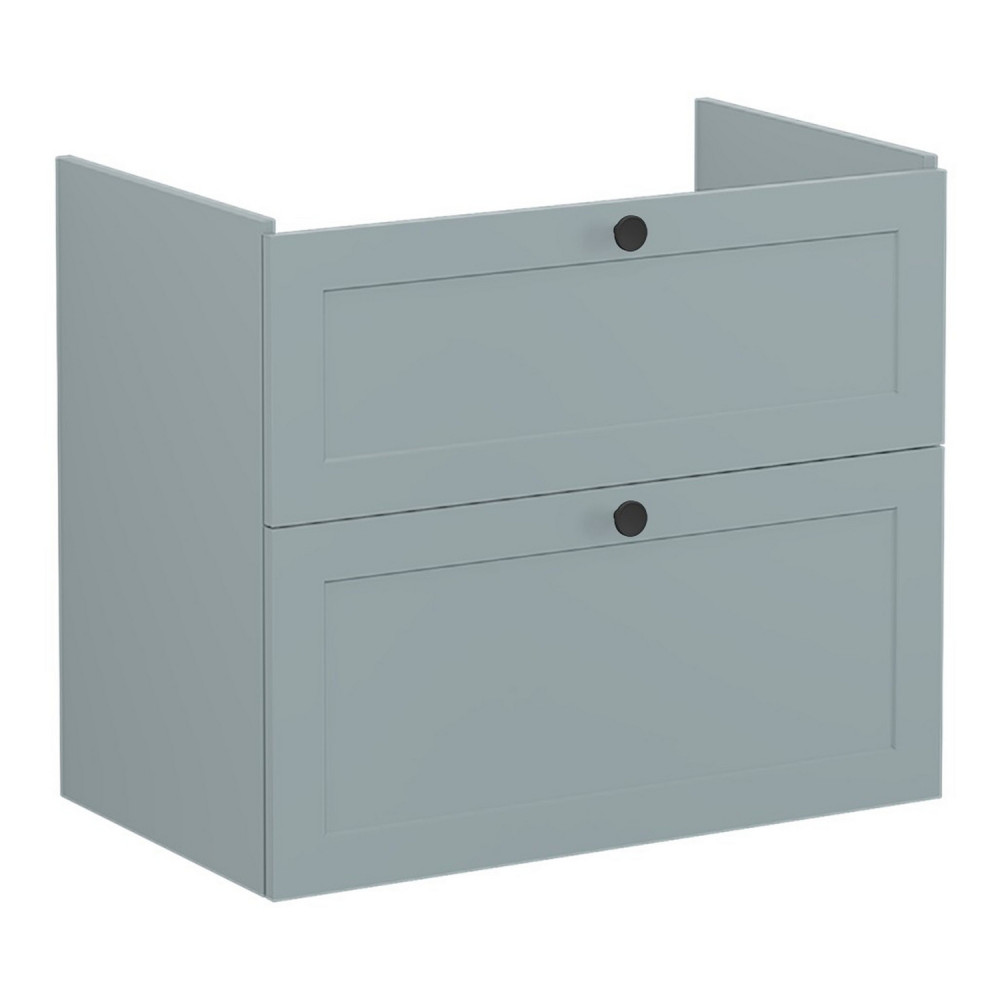 VitrA Root Classic 800mm Matt Fjord Green Wall Hung Vanity Unit and Basin