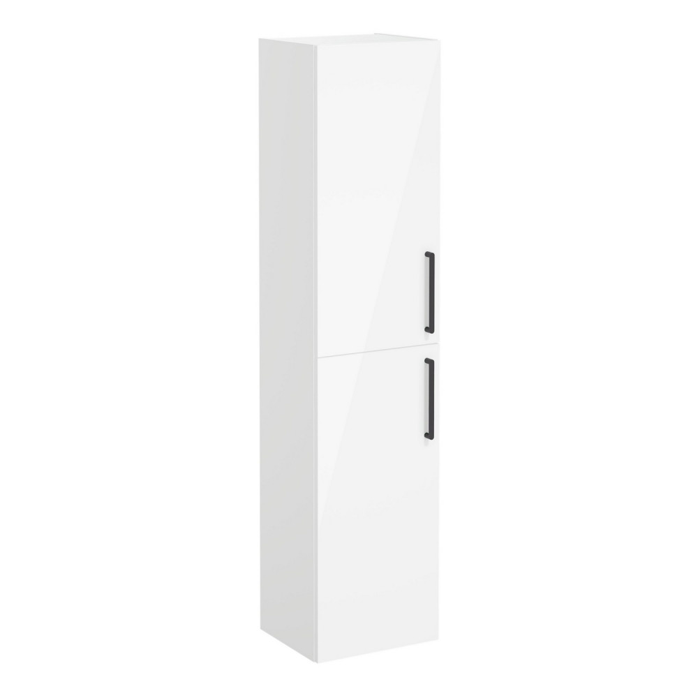 VitrA Root Flat 400mm Gloss White Wall Hung Tall Storage Unit