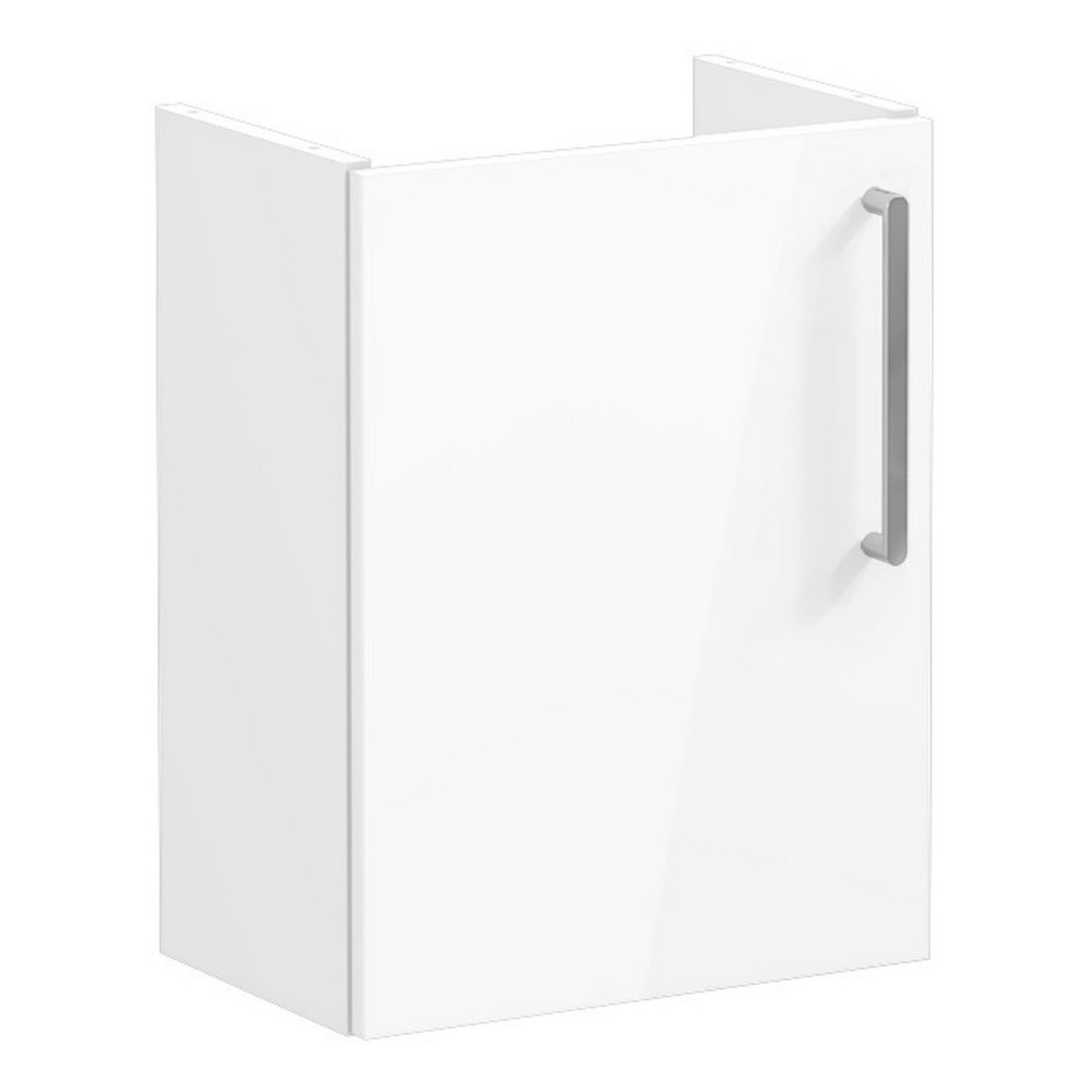 VitrA Root Flat 450mm Gloss White Left Hand Wall Hung Cloakroom Vanity Unit and Basin