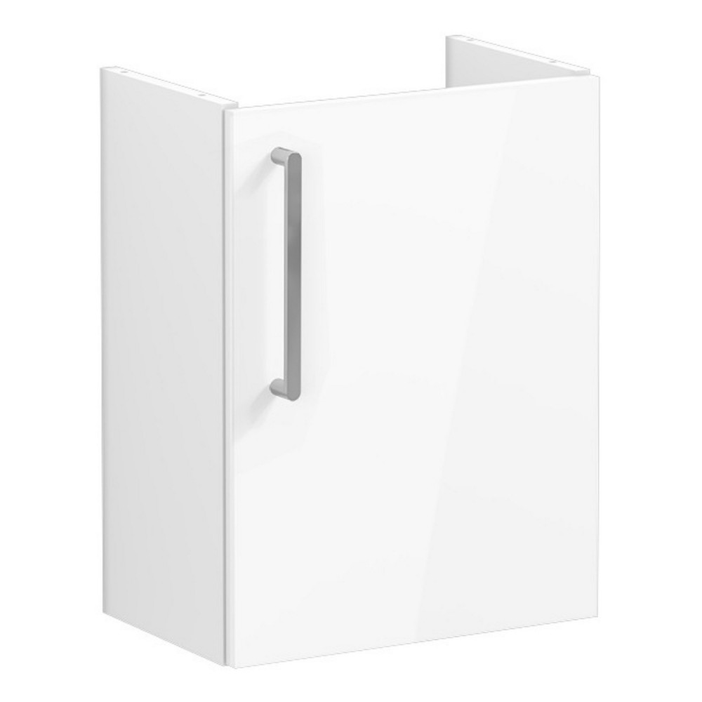 VitrA Root Flat 450mm Gloss White Right Hand Wall Hung Cloakroom Vanity Unit and Basin
