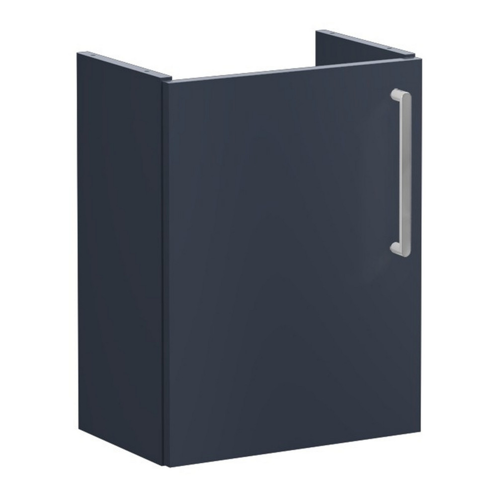 VitrA Root Flat 450mm Matt Dark Blue Left Hand Wall Hung Cloakroom Vanity Unit and Basin