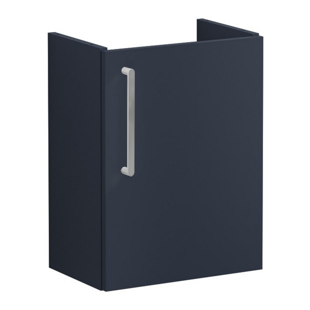 VitrA Root Flat 450mm Matt Dark Blue Right Hand Wall Hung Cloakroom Vanity Unit and Basin