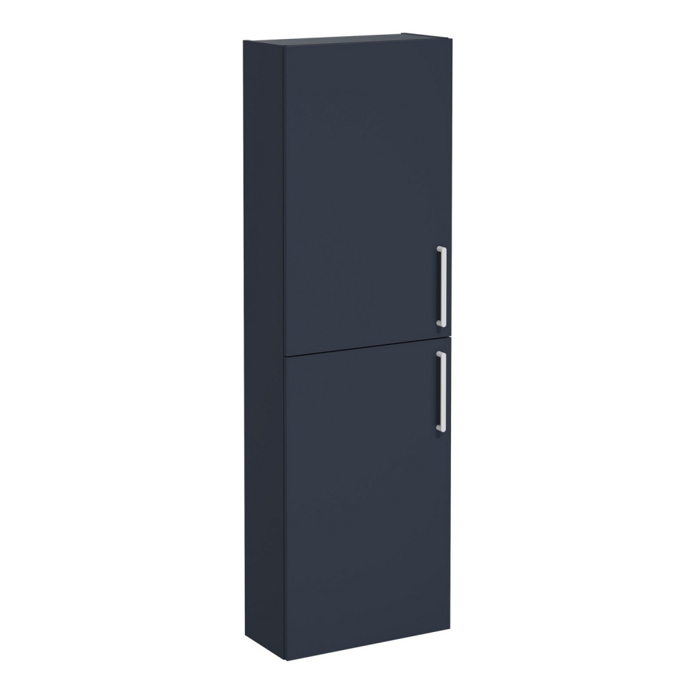 VitrA Root Flat 550mm Matt Dark Blue Wall Hung Compact Tall Storage Unit