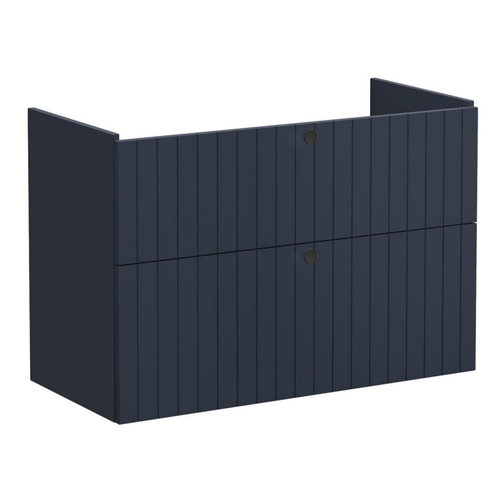 VitrA Root Groove 1000mm Matt Dark Blue Wall Hung Vanity Unit and Basin