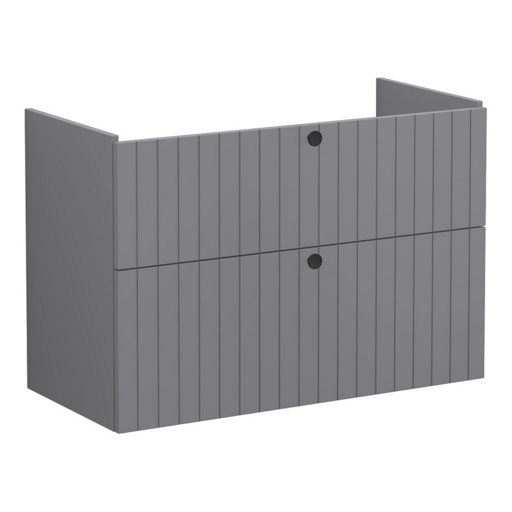 VitrA Root Groove 1000mm Matt Grey Wall Hung Vanity Unit and Basin