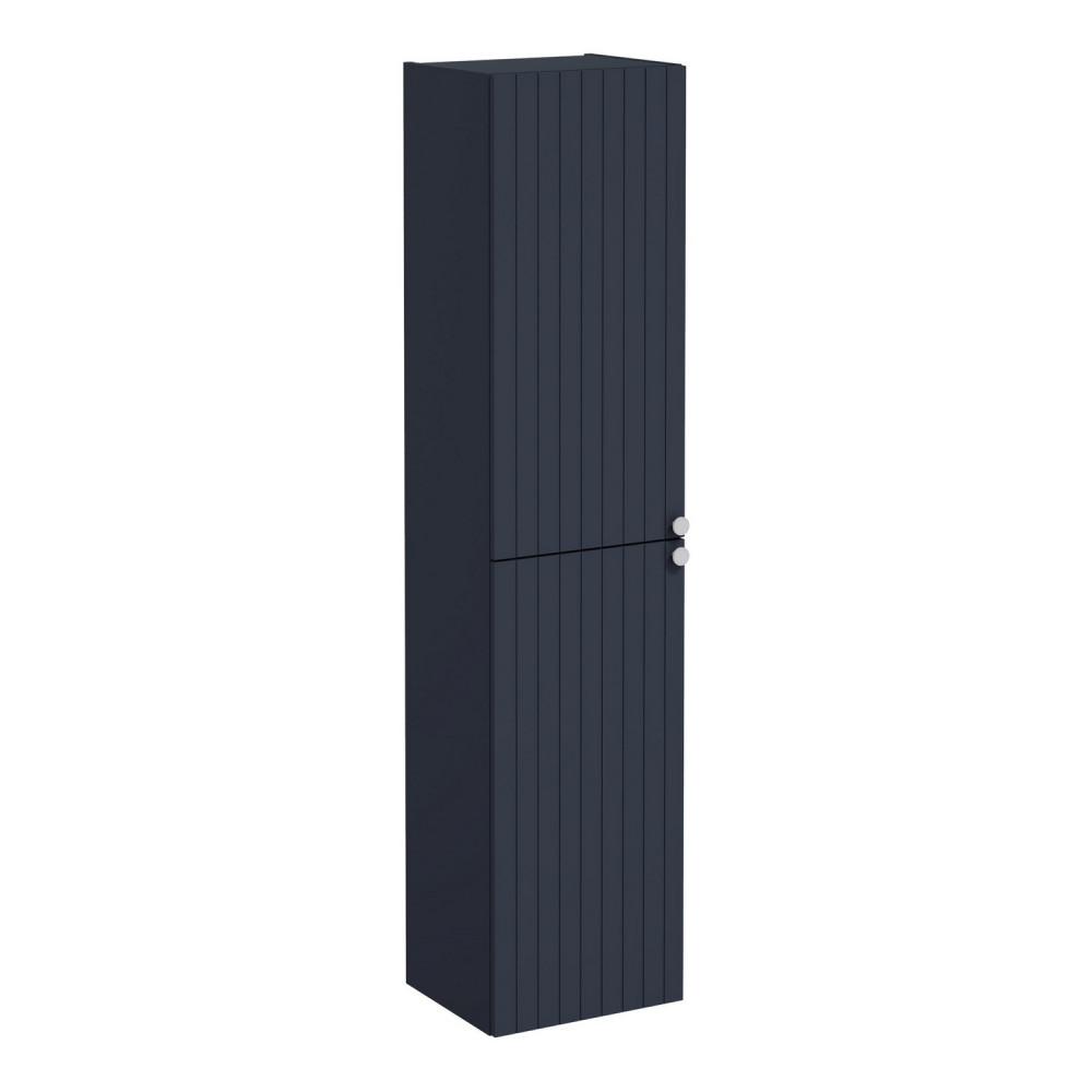 VitrA Root Groove 420mm Matt Dark Blue Wall Hung Tall Storage Unit