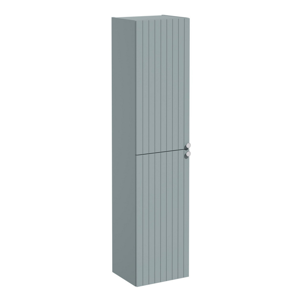 VitrA Root Groove 420mm Matt Fjord Green Wall Hung Tall Storage Unit