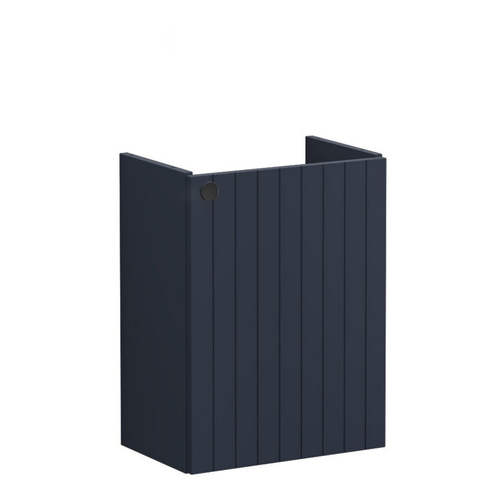 VitrA Root Groove 450mm Matt Dark Blue Wall Hung Right Hand Cloakroom Vanity Unit and Basin