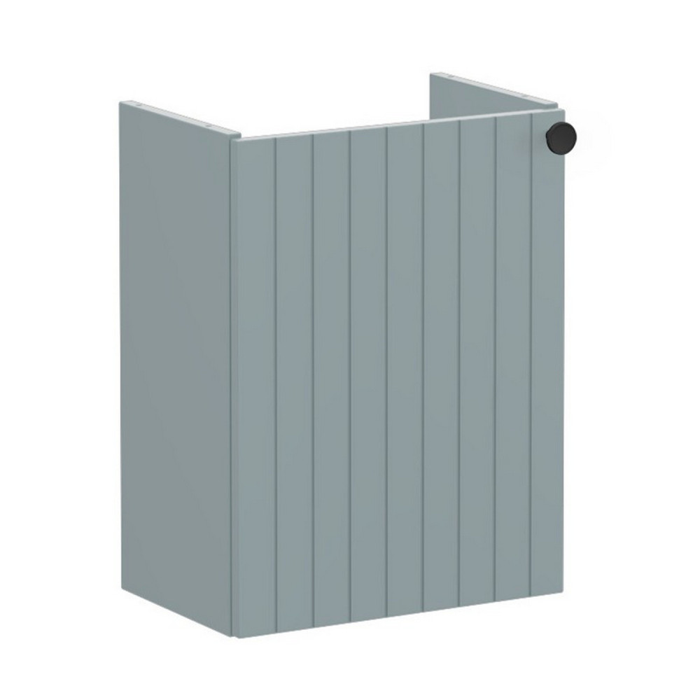VitrA Root Groove 450mm Matt Fjord Green Wall Hung Left Hand Cloakroom Vanity Unit and Basin