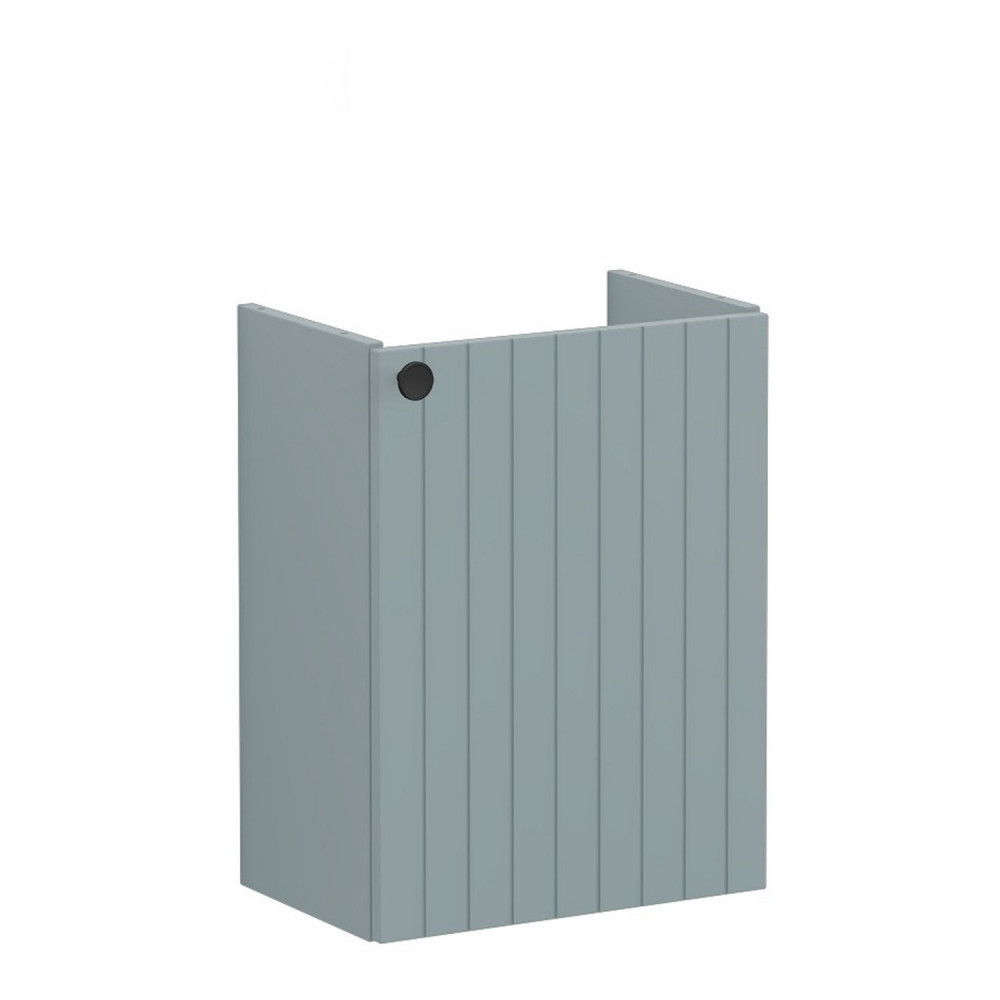VitrA Root Groove 450mm Matt Fjord Green Wall Hung Right Hand Cloakroom Vanity Unit and Basin
