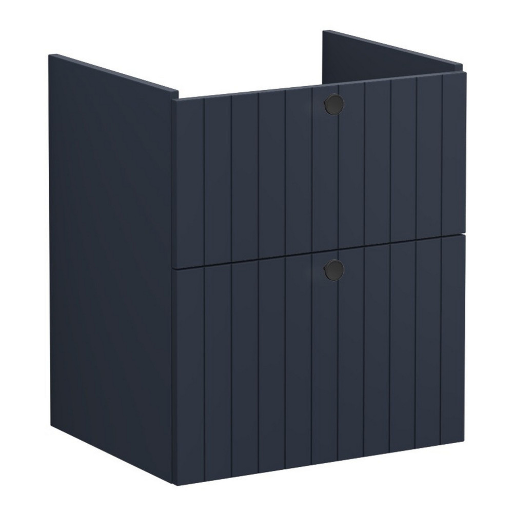 VitrA Root Groove 600mm Matt Dark Blue Wall Hung Vanity Unit and Basin