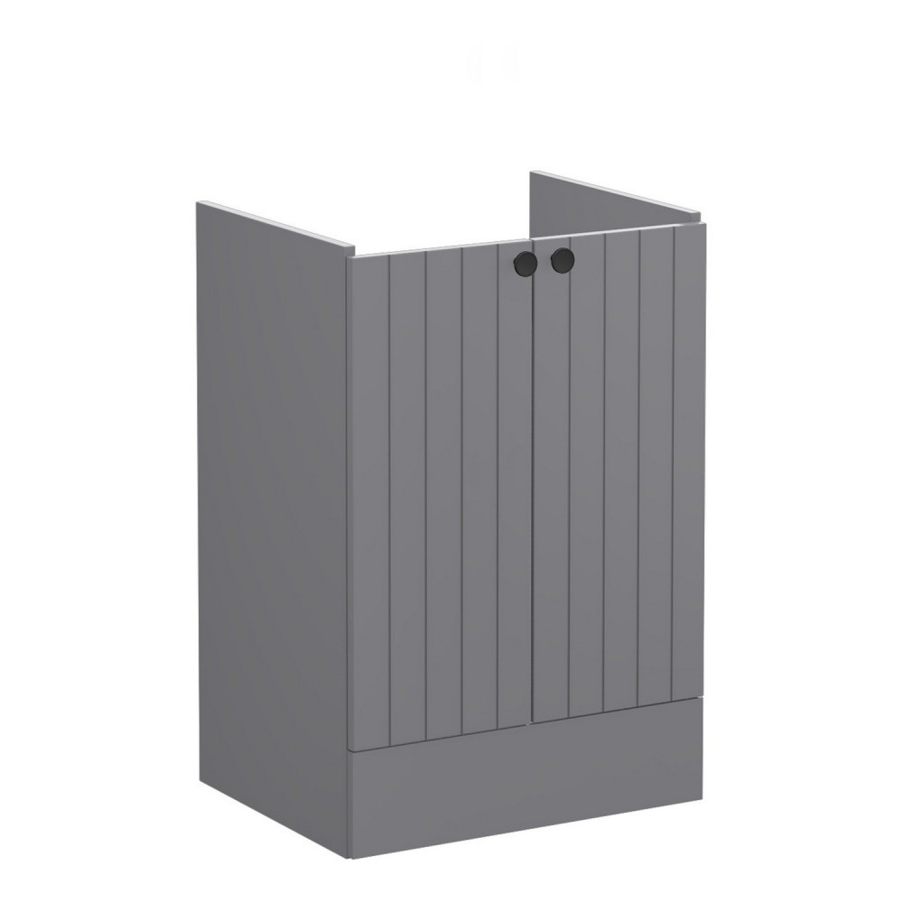 VitrA Root Groove 600mm Matt Grey Freestanding Vanity Unit and Basin