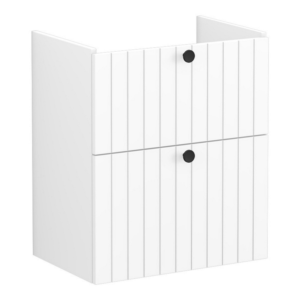 VitrA Root Groove 600mm Matt White Wall Hung Slim Vanity Unit and Basin
