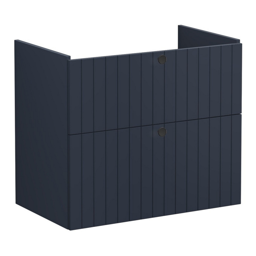 VitrA Root Groove 800mm Matt Dark Blue Wall Hung Vanity Unit and Basin