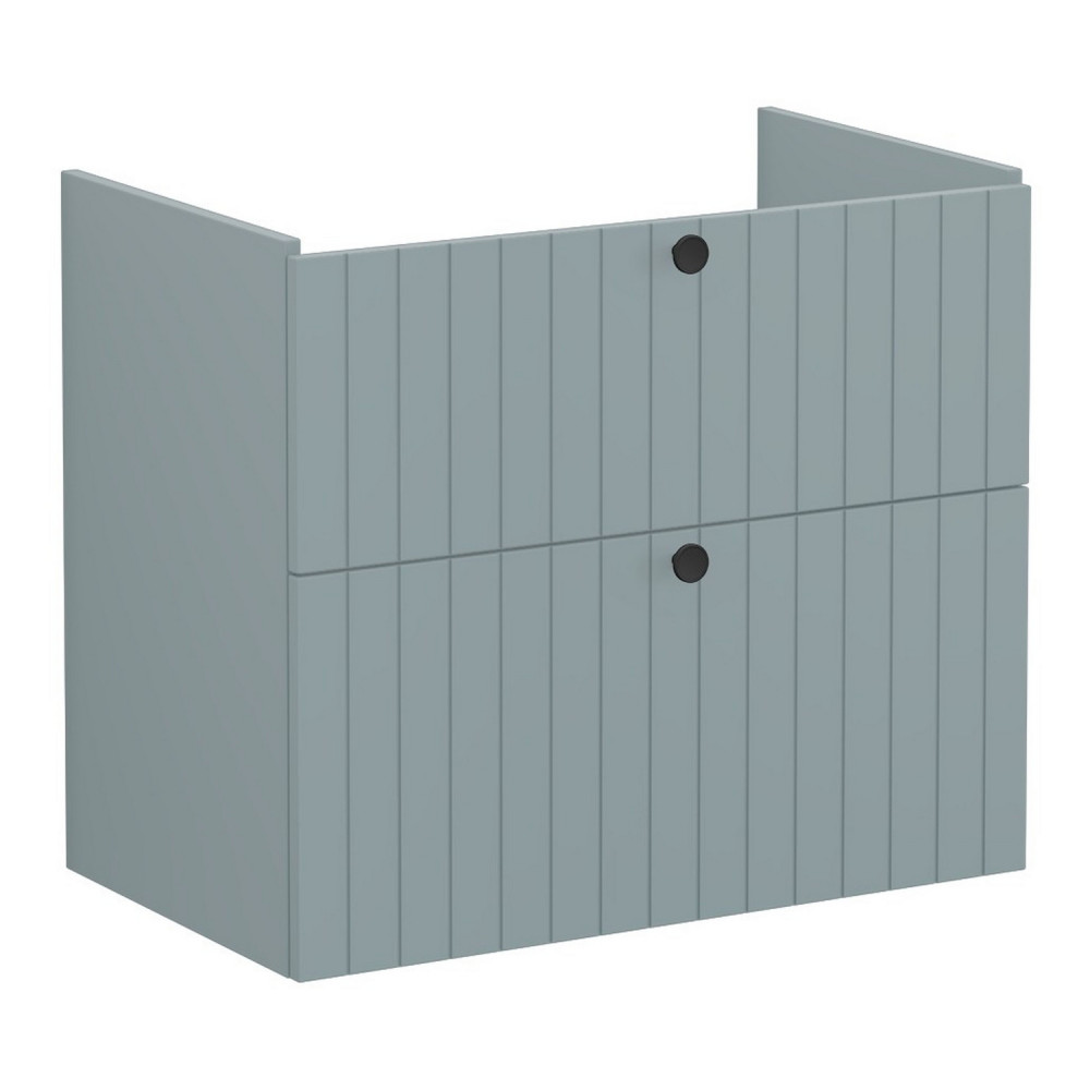 VitrA Root Groove 800mm Matt Fjord Green Wall Hung Vanity Unit and Basin