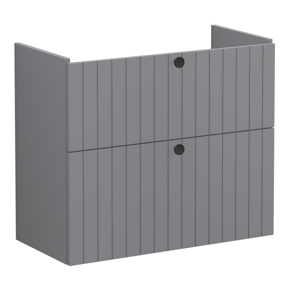 VitrA Root Groove 800mm Matt Grey Wall Hung Slim Vanity Unit and Basin