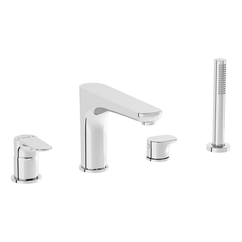 VitrA Root Round Chrome 4TH Bath Shower Mixer