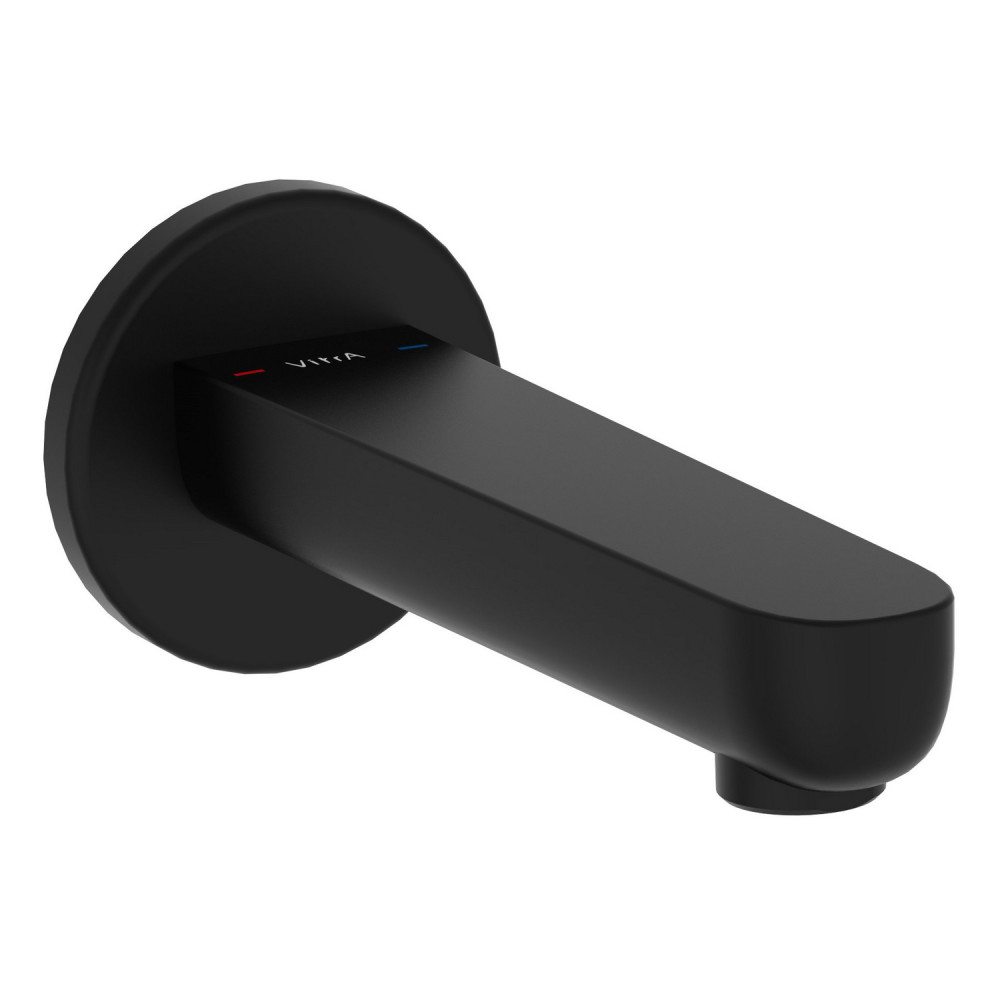 VitrA Root Round Matt Black Wall Mounted Bath Spout