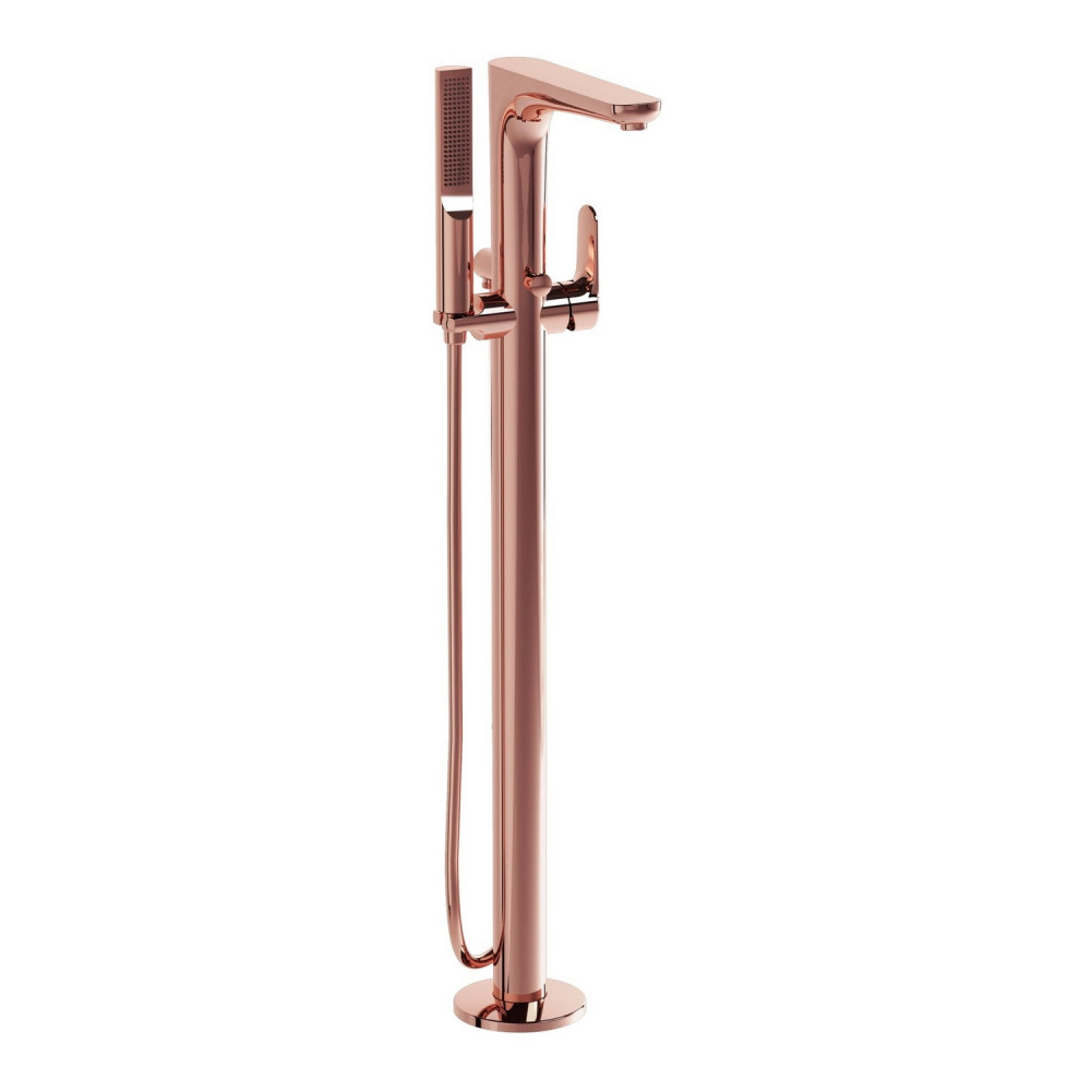 VitrA Root Round Soft Copper Freestanding Bath Shower Mixer