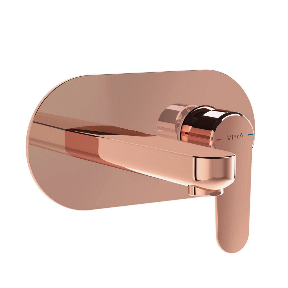 VitrA Root Round Soft Copper Wall Mounted Basin Mixer