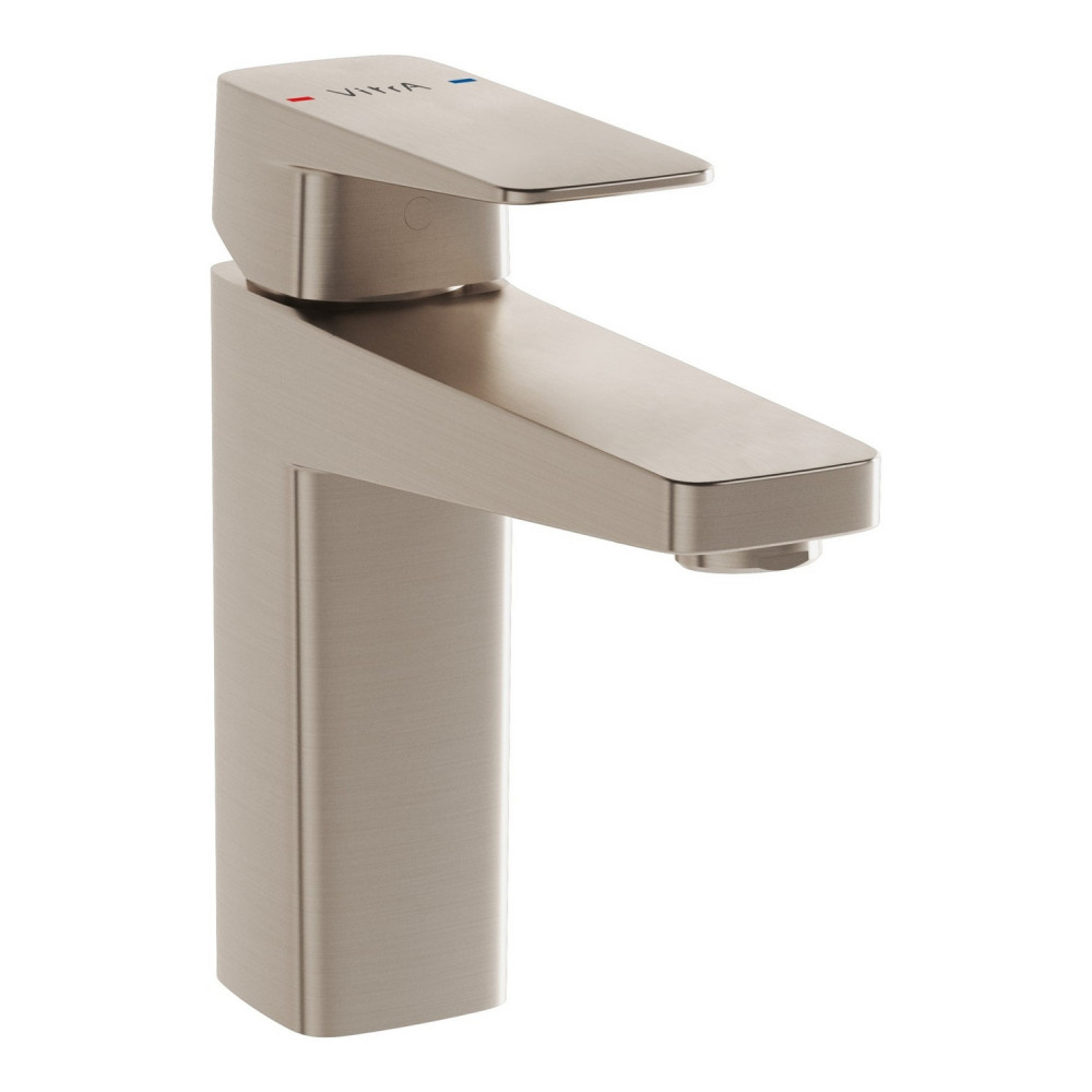 VitrA Root Square Brushed Nickel Basin Mixer