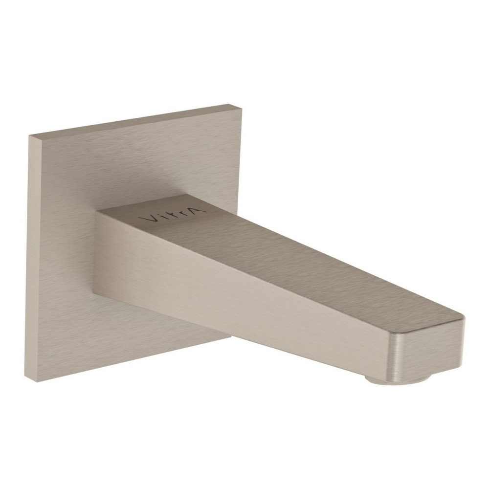VitrA Root Square Brushed Nickel Wall Mounted Bath Spout