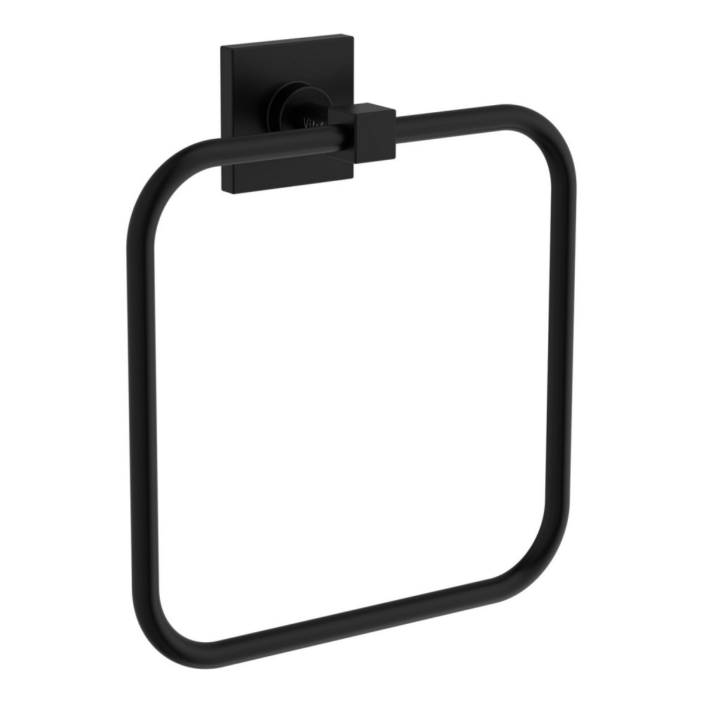 VitrA Root Square Matt Black Towel Ring