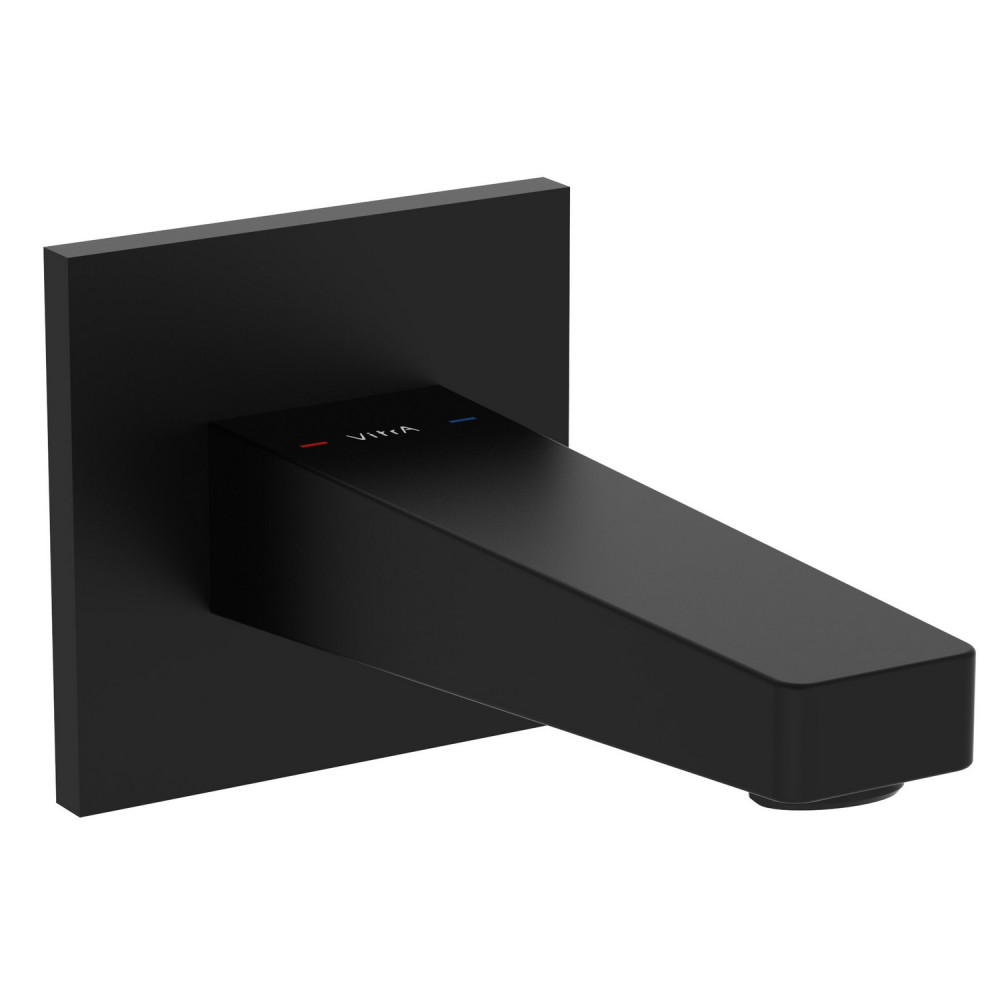 VitrA Root Square Matt Black Wall Mounted Bath Spout