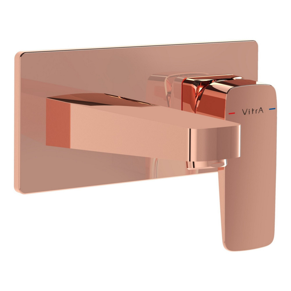 VitrA Root Square Soft Copper Wall Mounted Basin Mixer