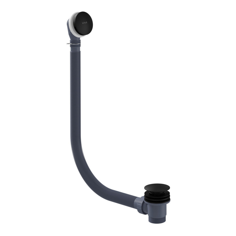 VitrA Round Bath Waste in Matt Black
