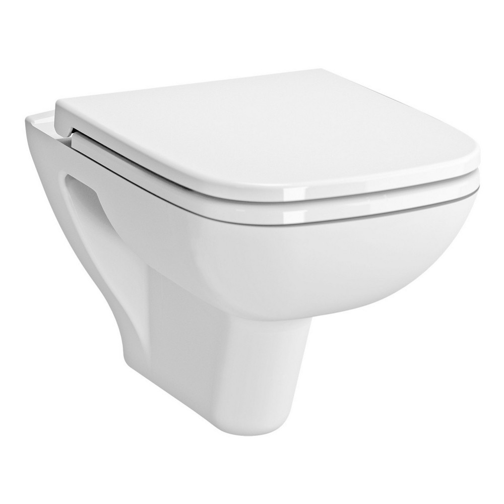 VitrA S20 Wall Hung Square Box Rim WC Pan and Seat