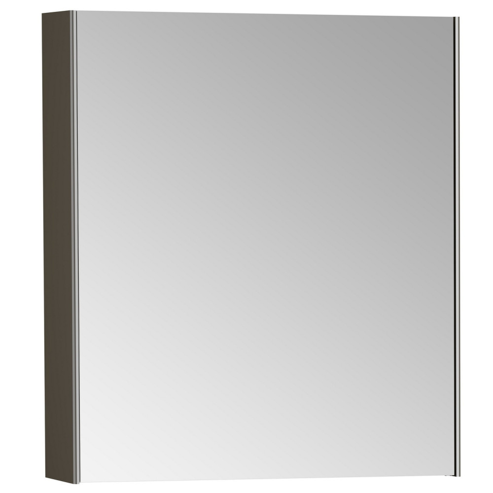 VitrA Single Door 600 x 700mm Brushed Chrome Bathroom Mirror Cabinet