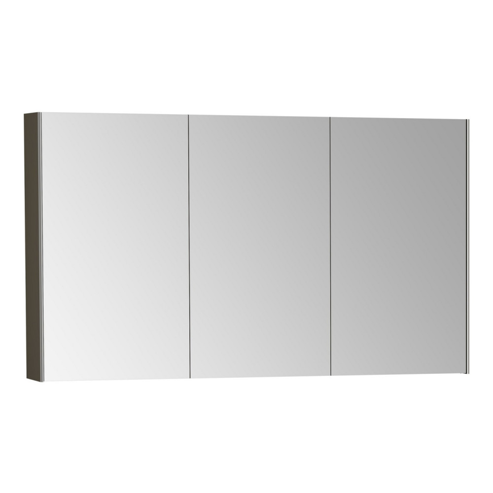 VitrA Triple Door 1200 x 700mm Brushed Chrome Bathroom Mirror Cabinet