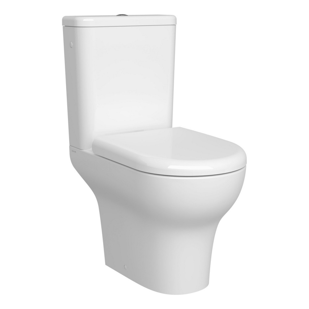 VitrA Zentrum Close Coupled Open Back Rimless WC Pan and Seat