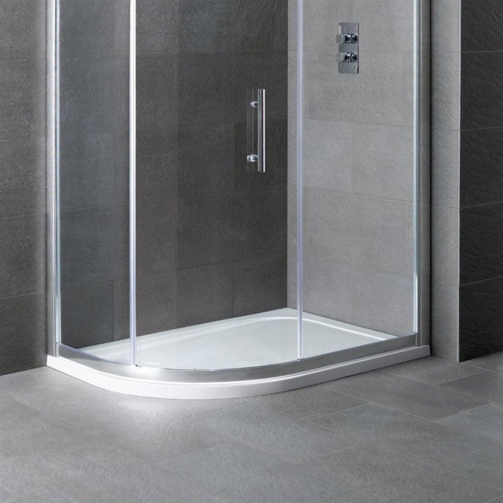 Volente 1200mm x 700mm Left Hand Offset Quadrant Shower Tray