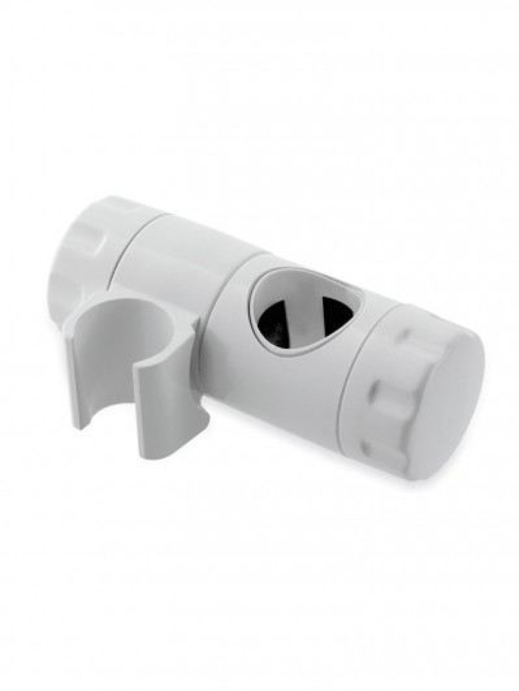 Locking Shower Rail Clamp In White 25mm